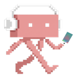 Vibe Walker mascot — a character with headphones walking while holding a phone